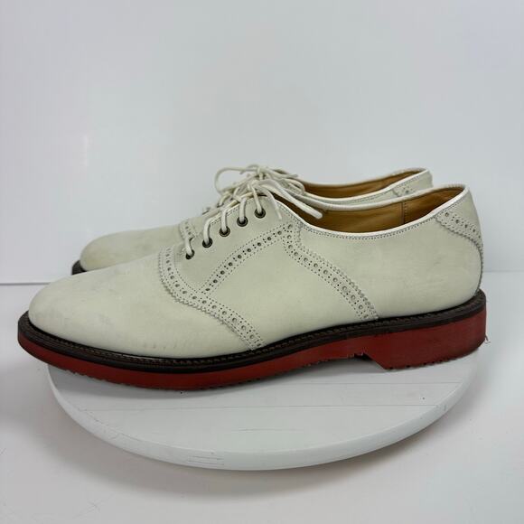 George Cox Barrie Ltd Oxford Shoes Men’s Size US 12 EU 44 Cream - Picture 5 of 10